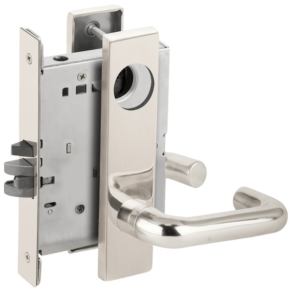 Schlage Grade 1 Entrance Office Mortise Lock, Less Cylinder, 03 Lever, L Escutcheon, Bright Chrome Finish, F L9050L 03L 625 - main